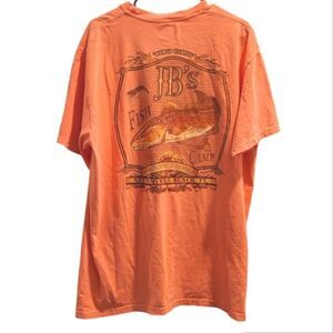 JBs fish camp shirt New Smyrna Beach Florida New XL Bright Orange